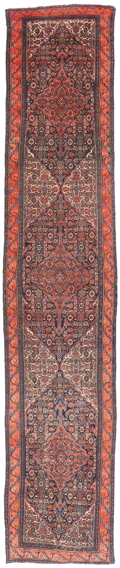 3 x 17 - Navy Blue Antique Bibikabad Rug - 79415