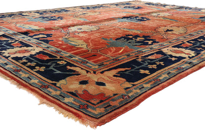 9 x 13 - Rust Vintage Oushak Rug - 79417