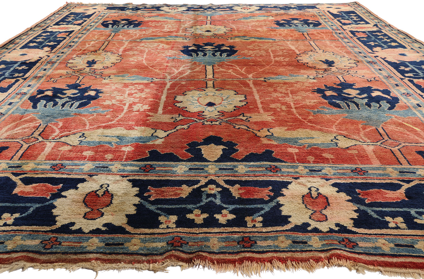 9 x 13 - Rust Vintage Oushak Rug - 79417