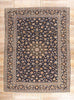 10 x 13 - Navy Blue Vintage Kashan Rug - 79419