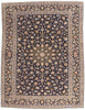 10 x 13 - Navy Blue Vintage Kashan Rug - 79419