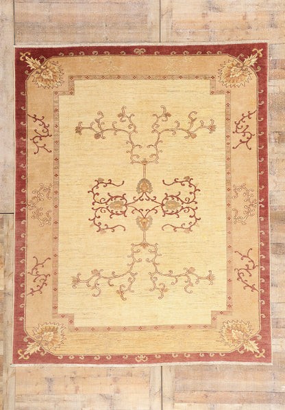7 x 9 - Ivory Vintage Oushak Rug - 79421