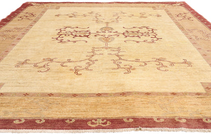 7 x 9 - Ivory Vintage Oushak Rug - 79421