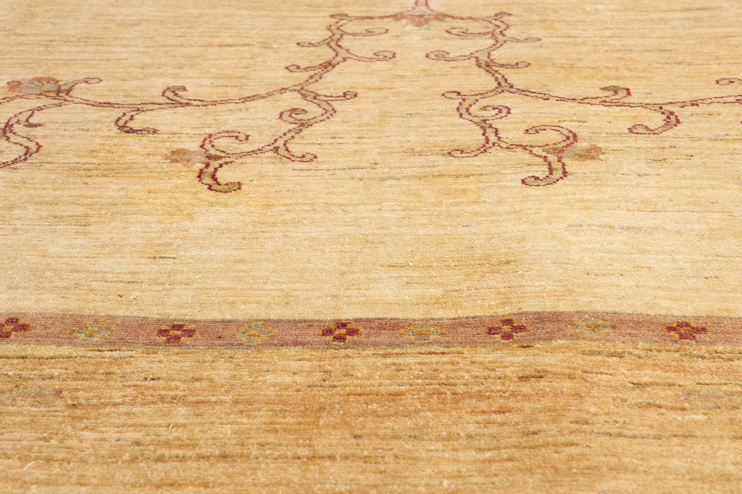 7 x 9 - Ivory Vintage Oushak Rug - 79421