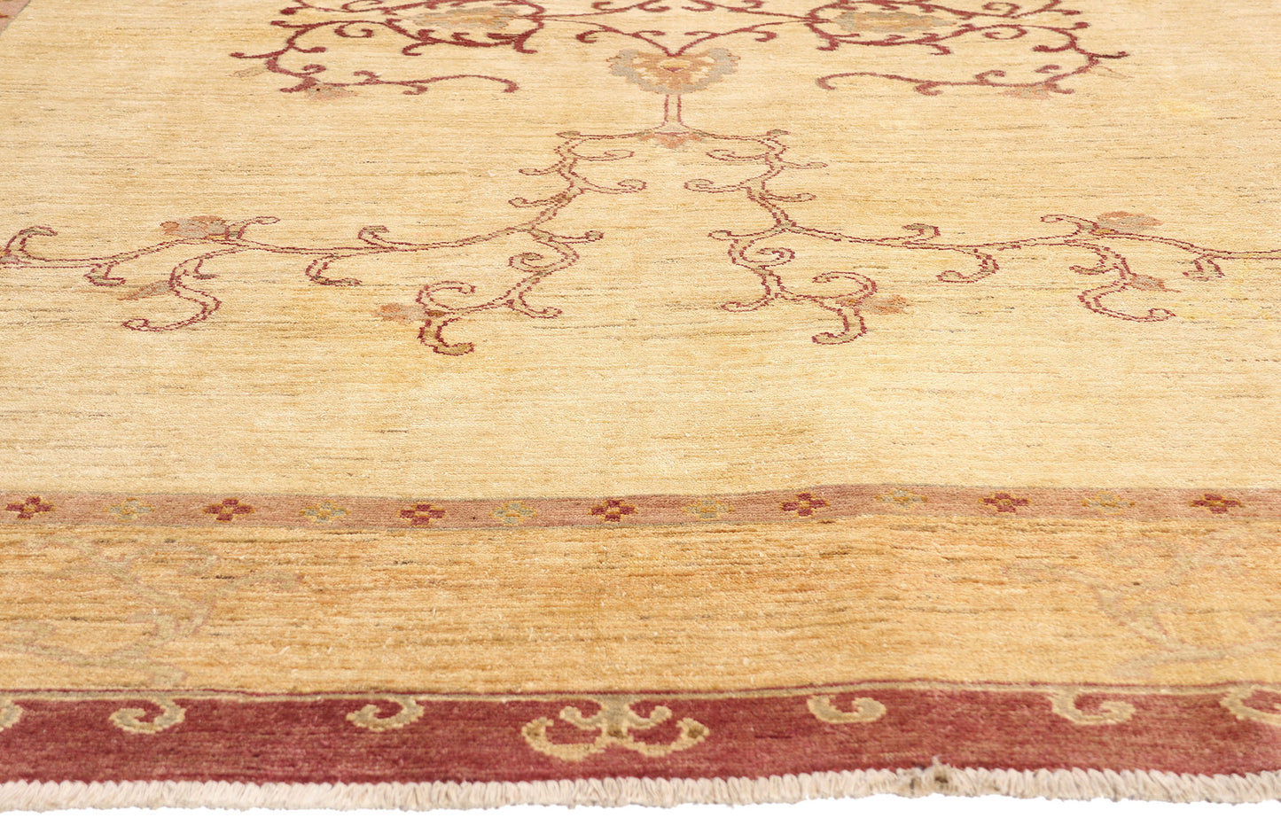 7 x 9 - Ivory Vintage Oushak Rug - 79421