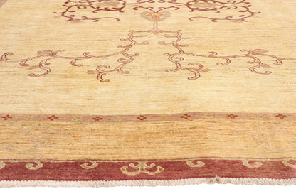 7 x 9 - Ivory Vintage Oushak Rug - 79421