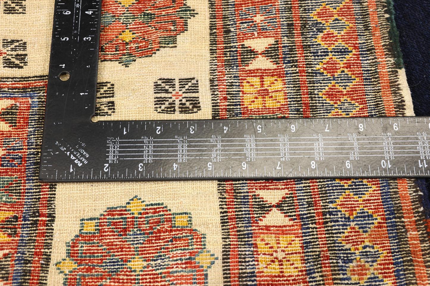 4 x 6 -  Navy Blue Antique Caucasian Kazak Rug - 79422