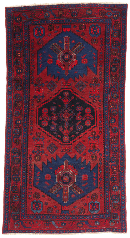 4 x 7 - Red Antique Bijar Rug - 79425