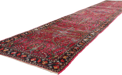 3 x 15 - Red Antique Hamadan Rug - 79426