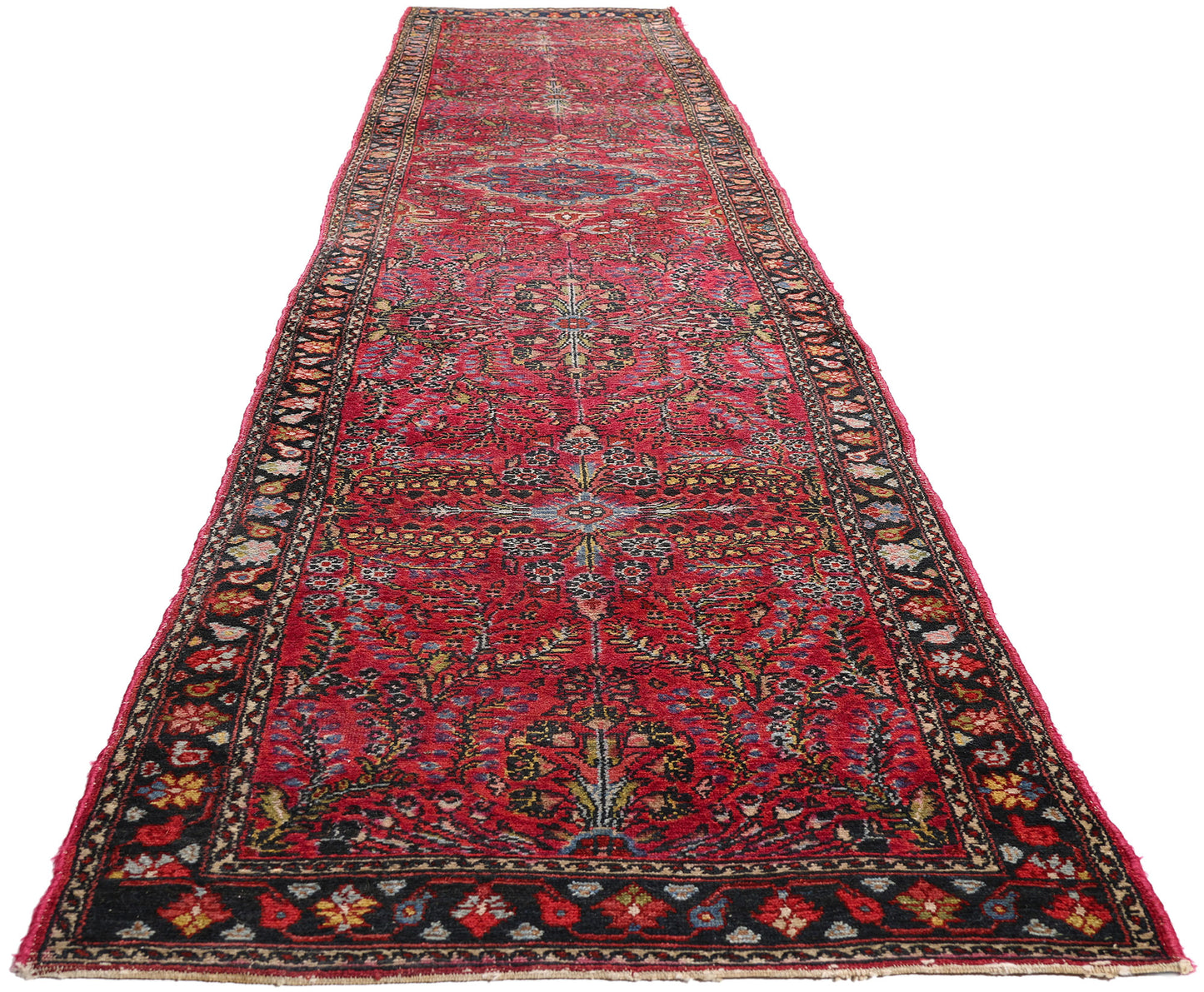 3 x 15 - Red Antique Hamadan Rug - 79426