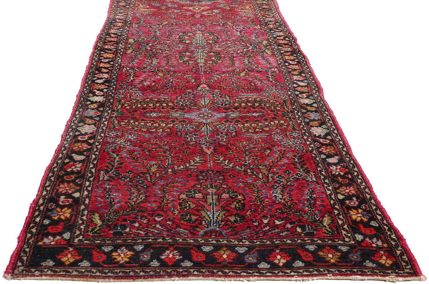 3 x 15 - Red Antique Hamadan Rug - 79426