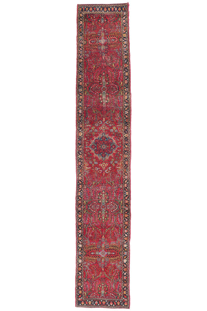3 x 15 - Red Antique Hamadan Rug - 79426