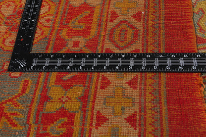 12 x 18 Red Antique Turkish Oushak Rug 79428
