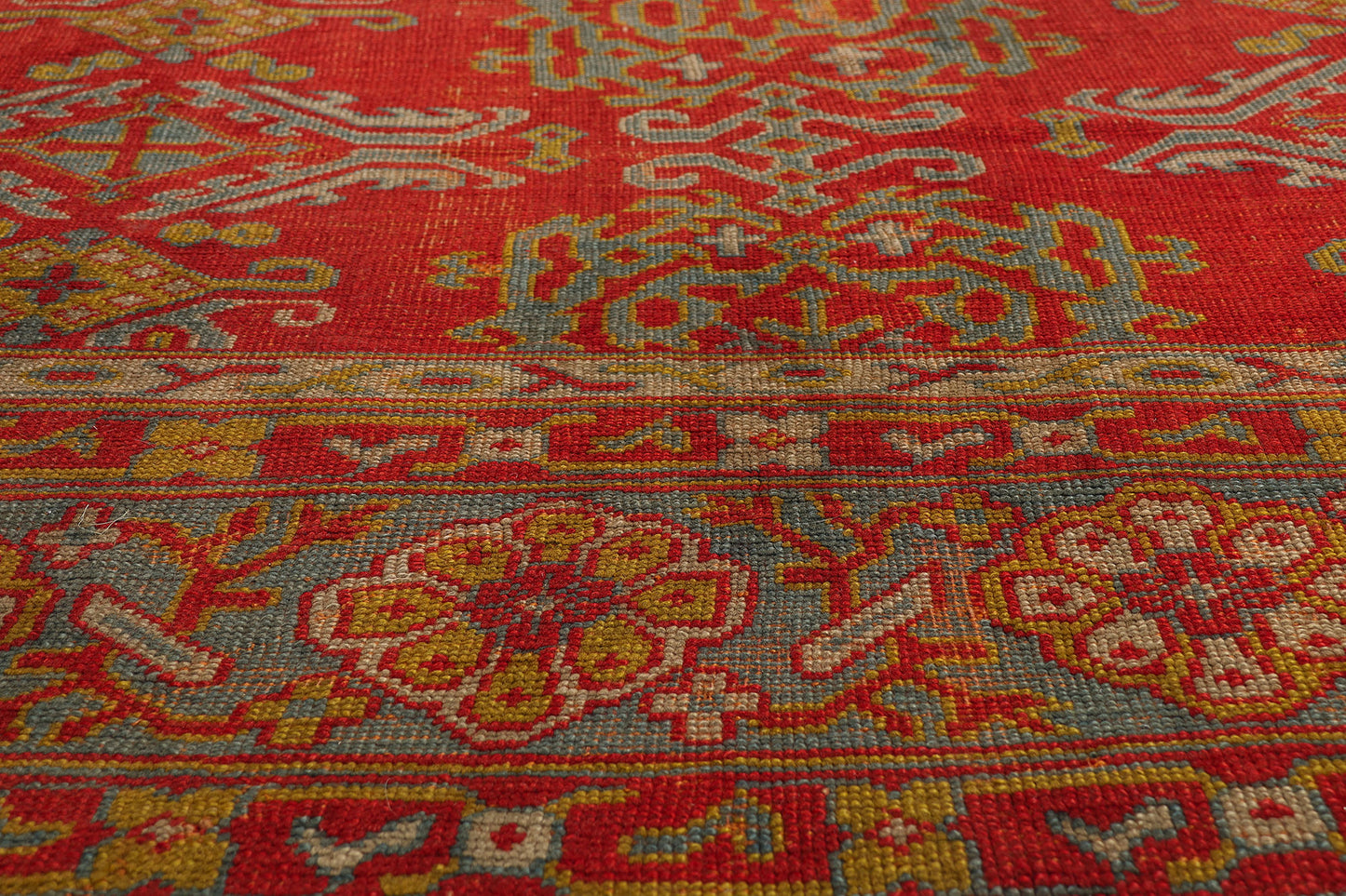 12 x 18 Red Antique Turkish Oushak Rug 79428