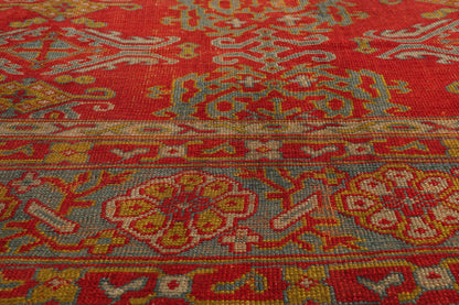 12 x 18 Red Antique Turkish Oushak Rug 79428