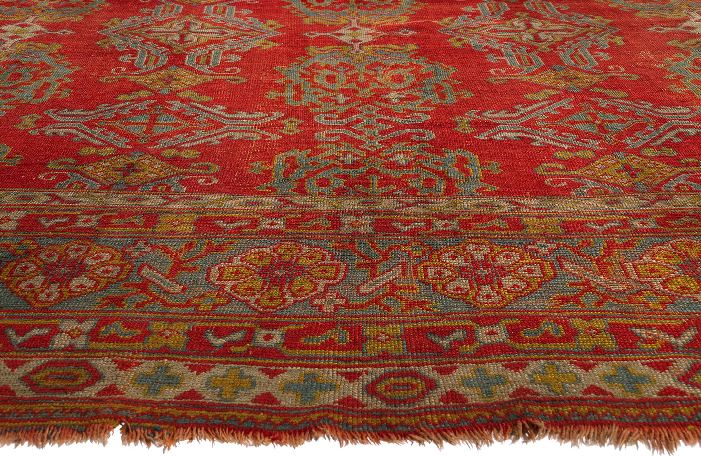 12 x 18 Red Antique Turkish Oushak Rug 79428