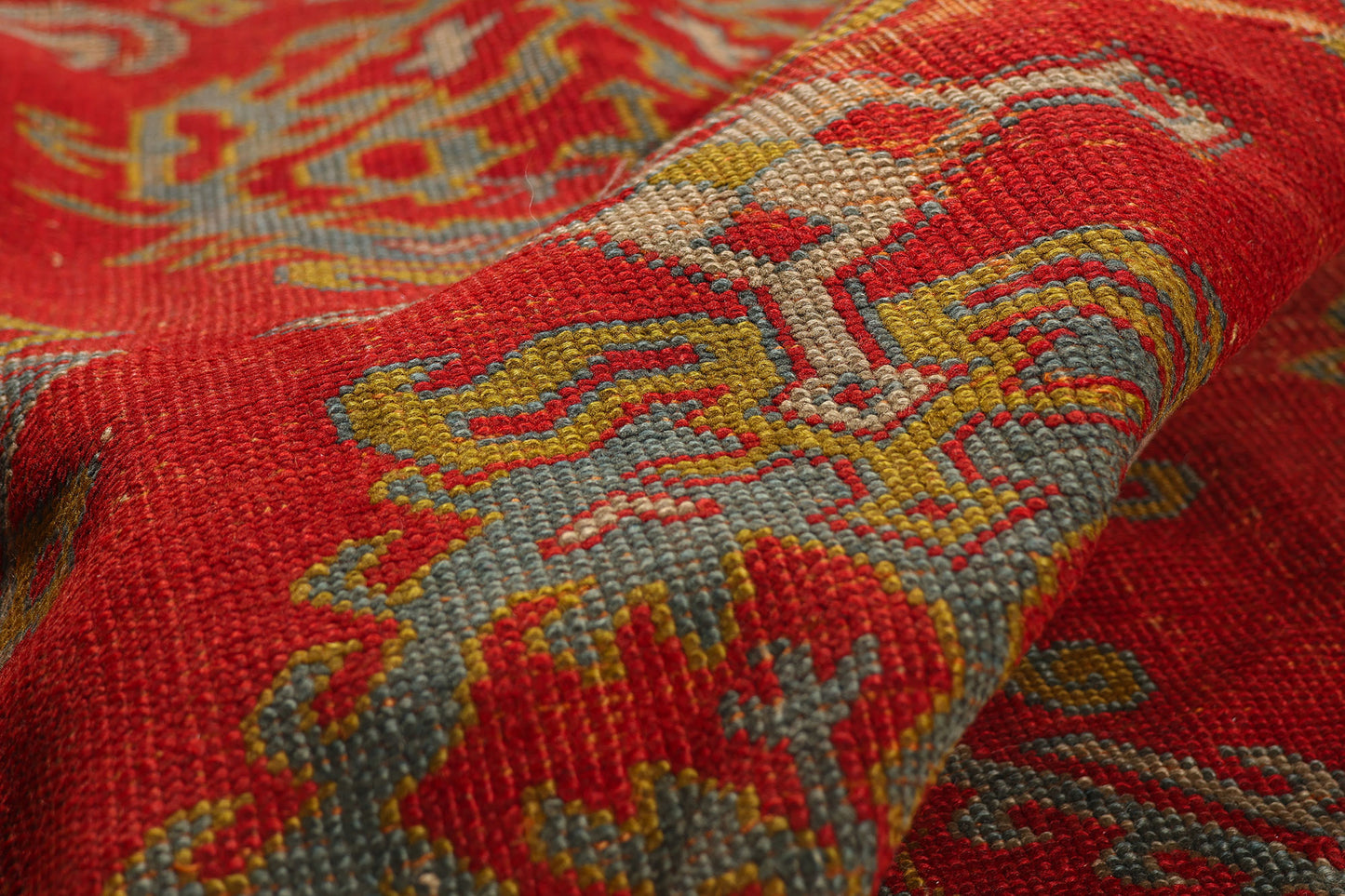 12 x 18 Red Antique Turkish Oushak Rug 79428