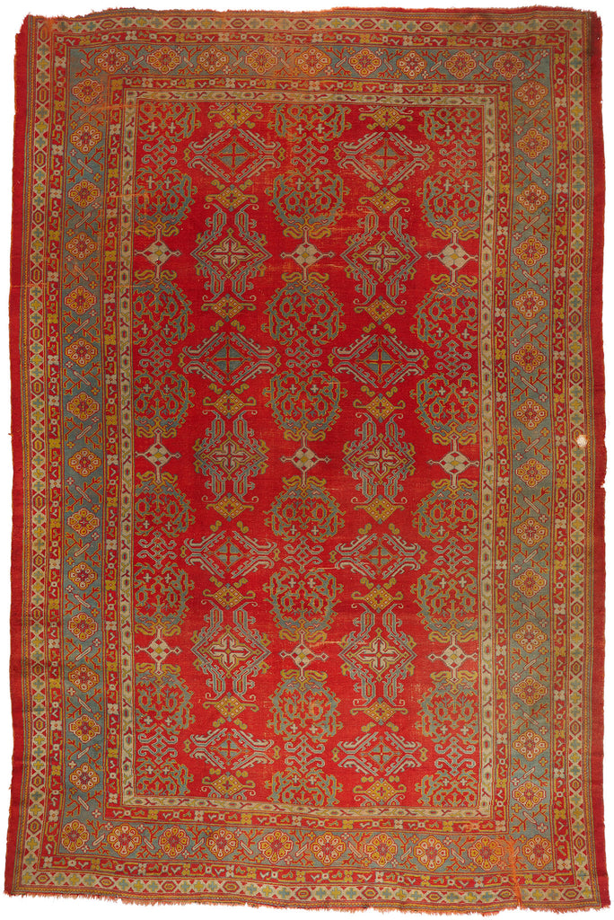 12 x 18 Red Antique Turkish Oushak Rug 79428