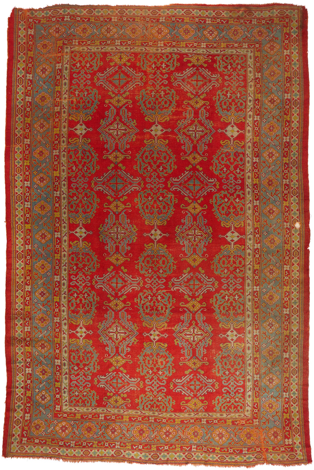 12 x 18 Red Antique Turkish Oushak Rug 79428