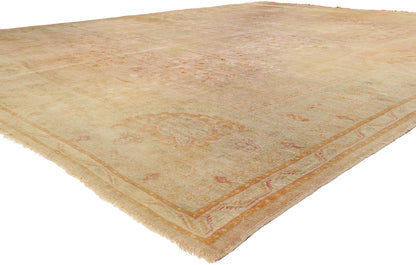 13 x 16 Pink Antique Turkish Oushak Rug 79430