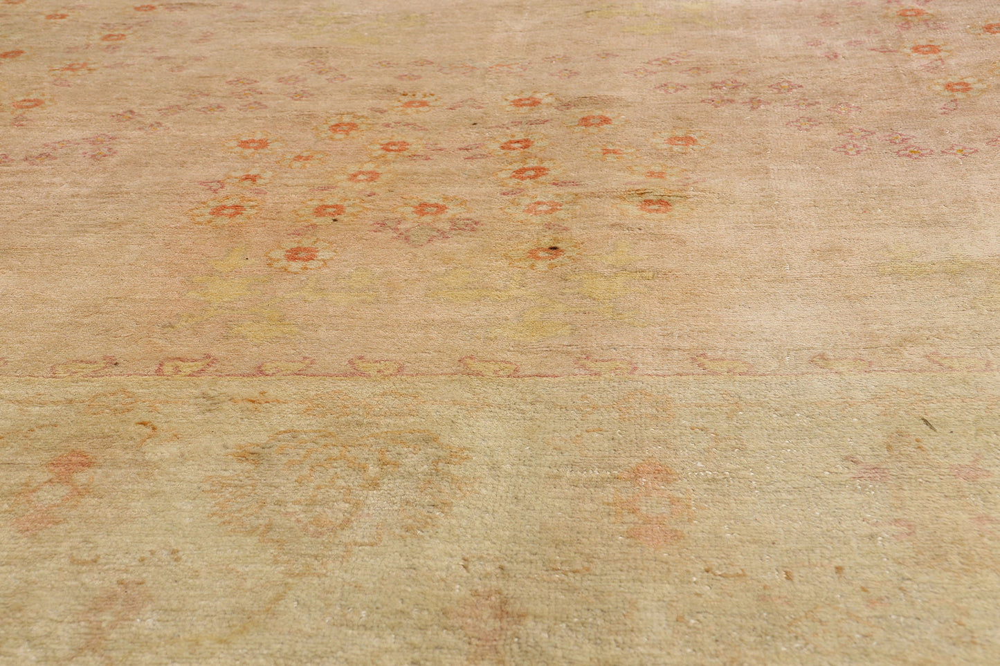 13 x 16 Pink Antique Turkish Oushak Rug 79430