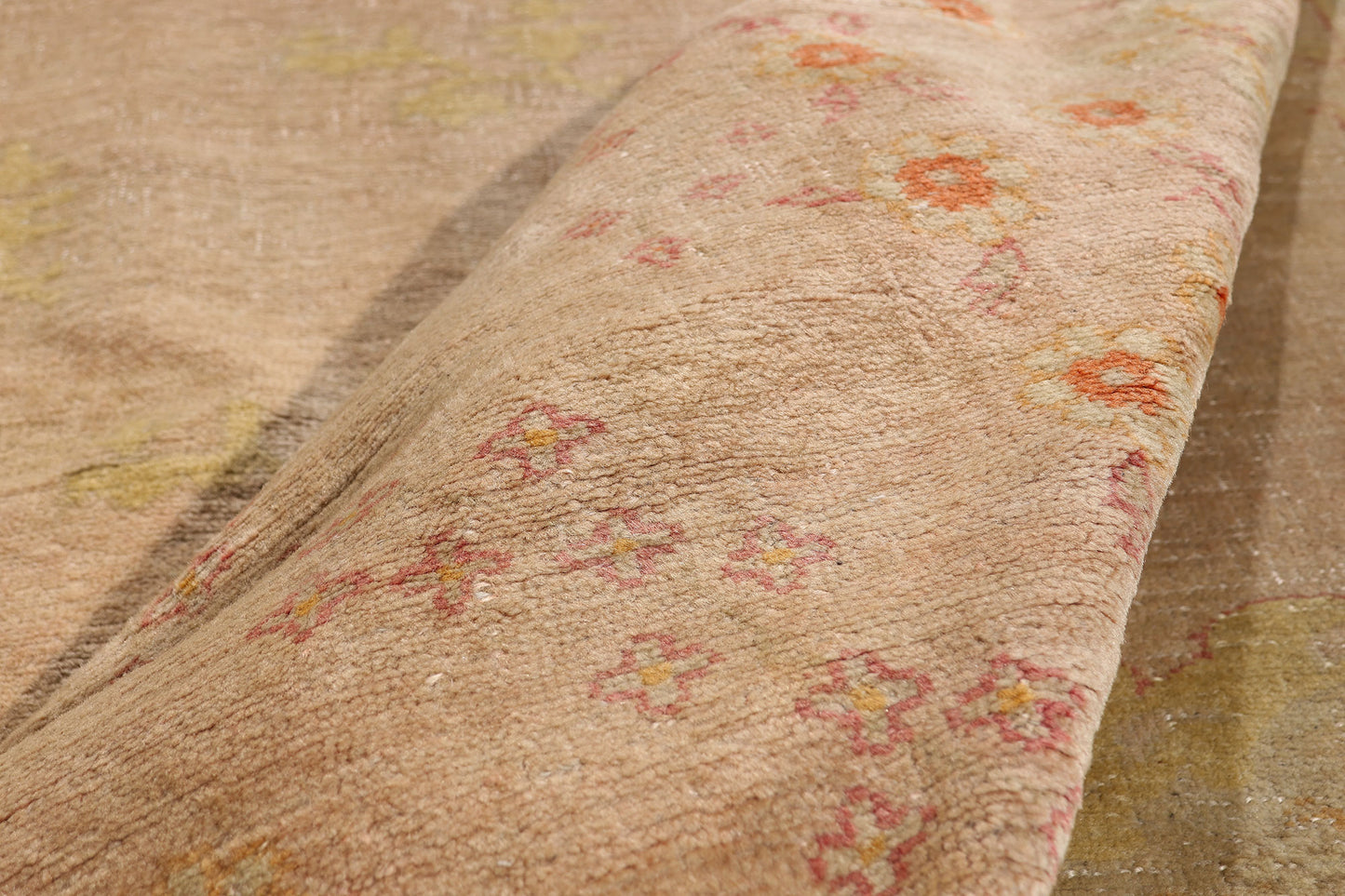 13 x 16 Pink Antique Turkish Oushak Rug 79430