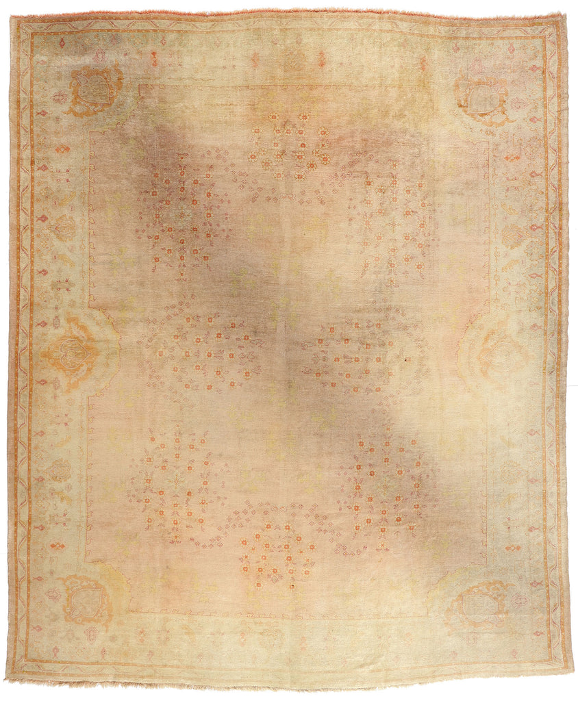 13 x 16 Pink Antique Turkish Oushak Rug 79430