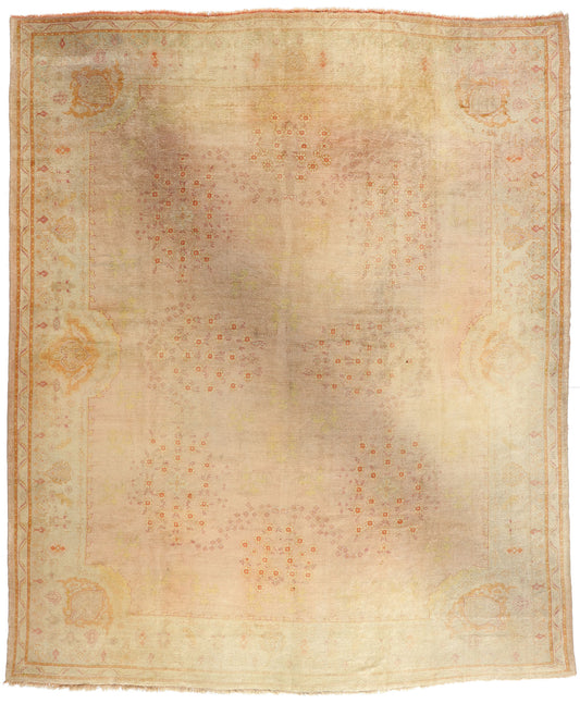 13 x 16 Pink Antique Turkish Oushak Rug 79430