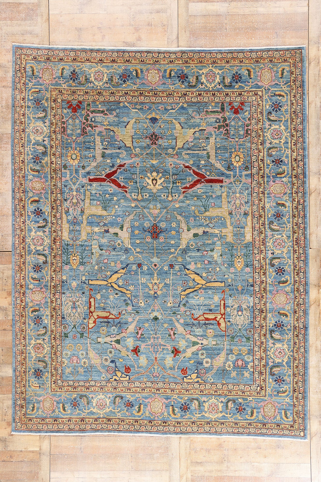 9 x 12 - Blue Vintage Bijar Rug - 79431