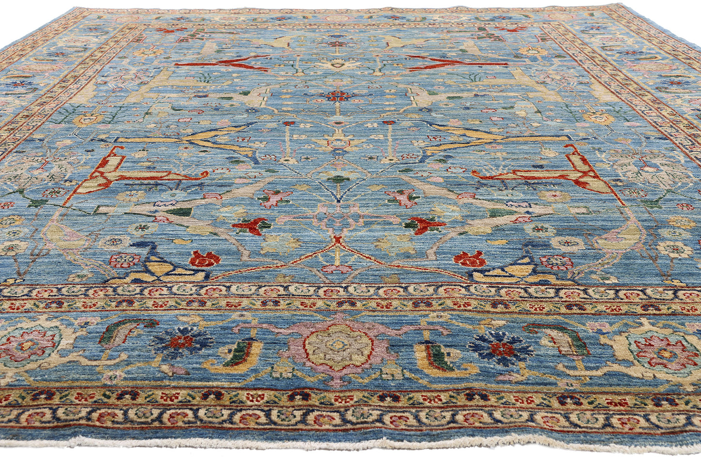 9 x 12 - Blue Vintage Bijar Rug - 79431