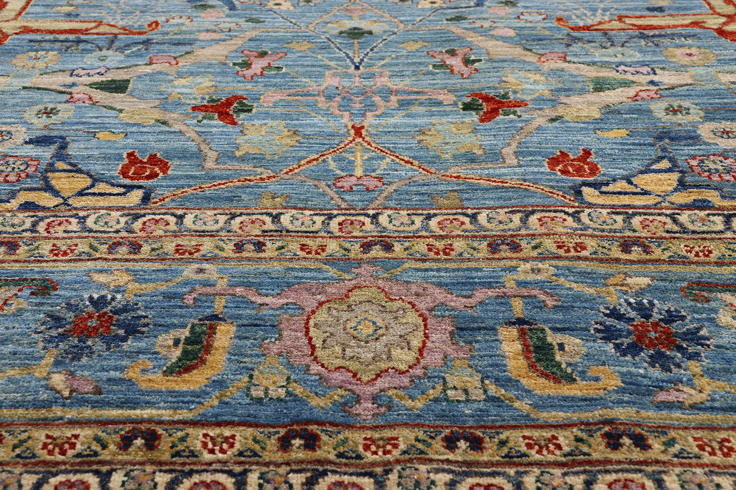 9 x 12 - Blue Vintage Bijar Rug - 79431