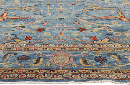 9 x 12 - Blue Vintage Bijar Rug - 79431