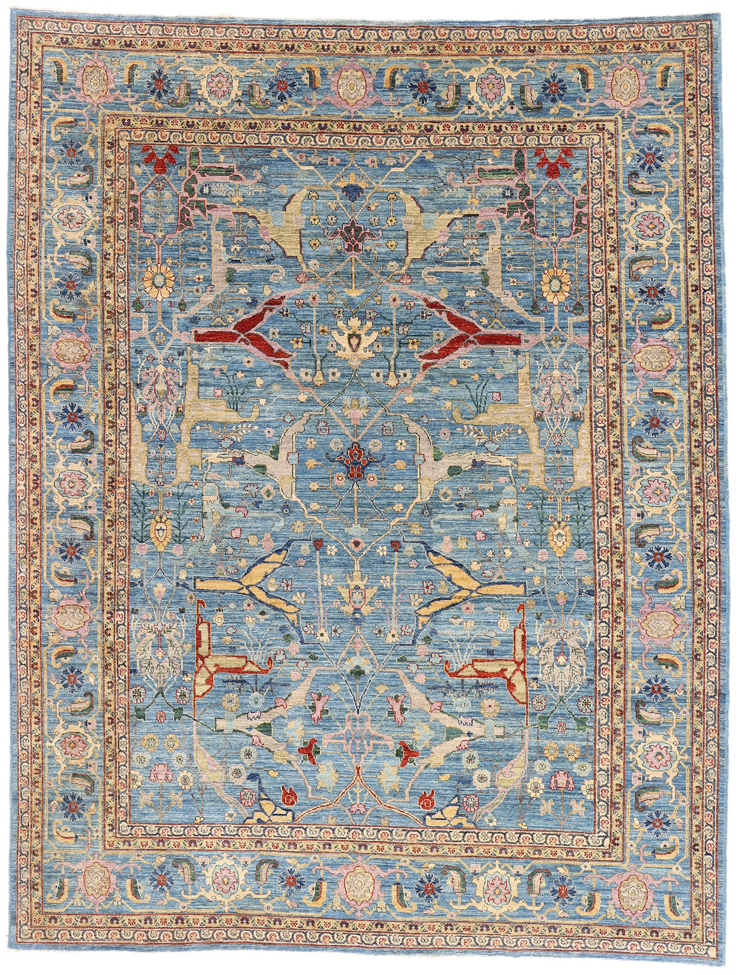 9 x 12 - Blue Vintage Bijar Rug - 79431