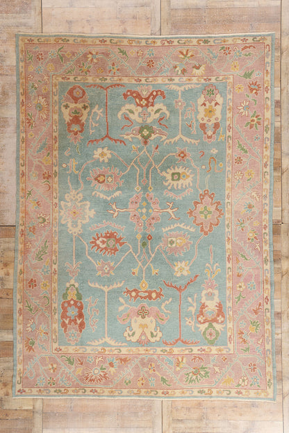 9 x 12 - Blue Vintage Oushak Rug - 79436