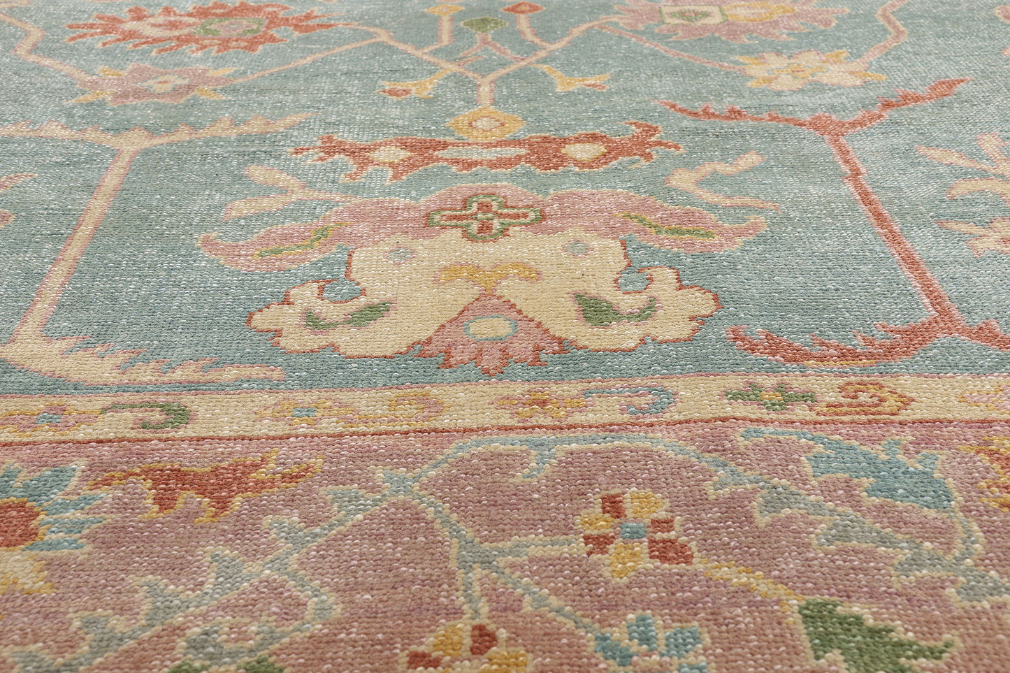 9 x 12 - Blue Vintage Oushak Rug - 79436