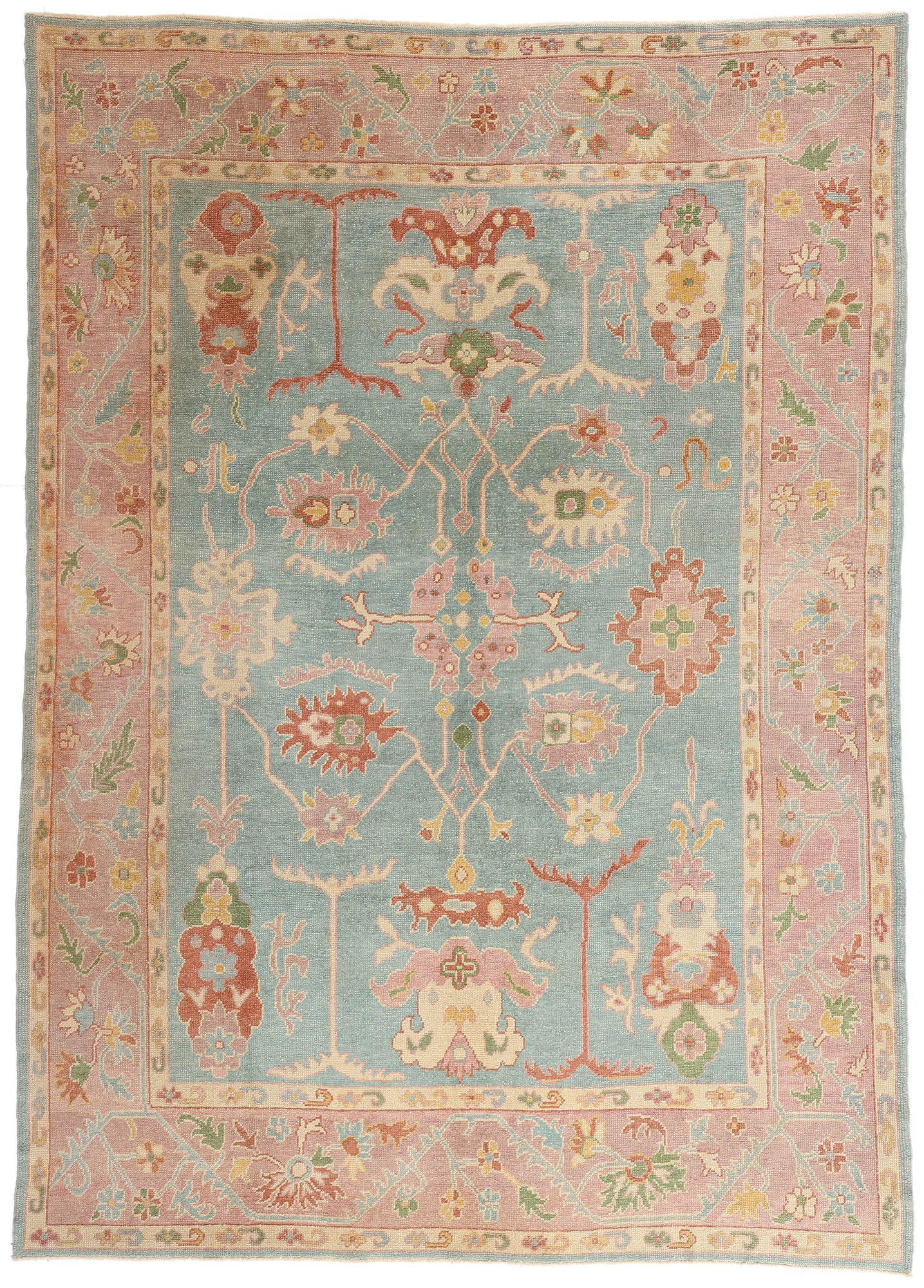 9 x 12 - Blue Vintage Oushak Rug - 79436