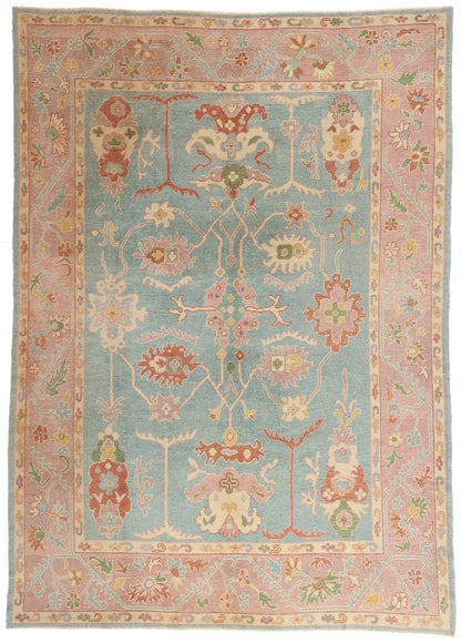 9 x 12 - Blue Vintage Oushak Rug - 79436