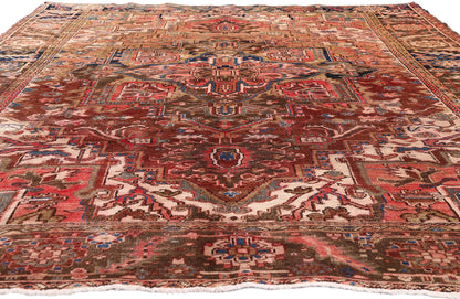 8 x 11 - Rust Vintage Heriz Rug - 79437