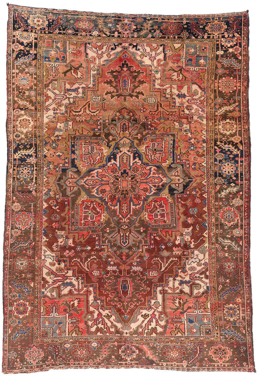 8 x 11 - Rust Vintage Heriz Rug - 79437