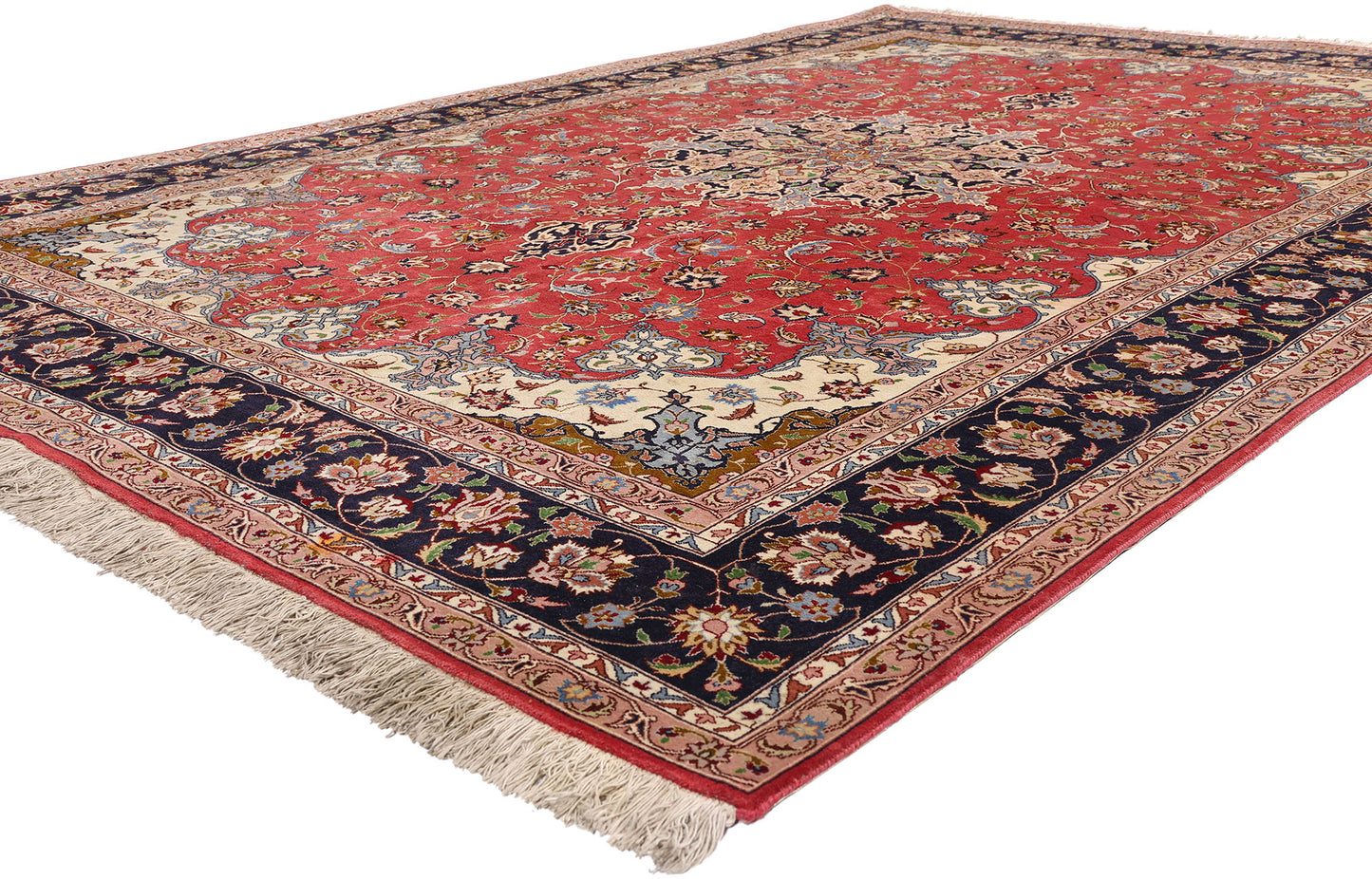7 x 10 - Red Vintage Tabriz Rug - 79441