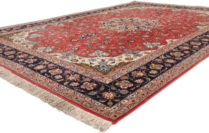 7 x 10 - Red Vintage Tabriz Rug - 79441
