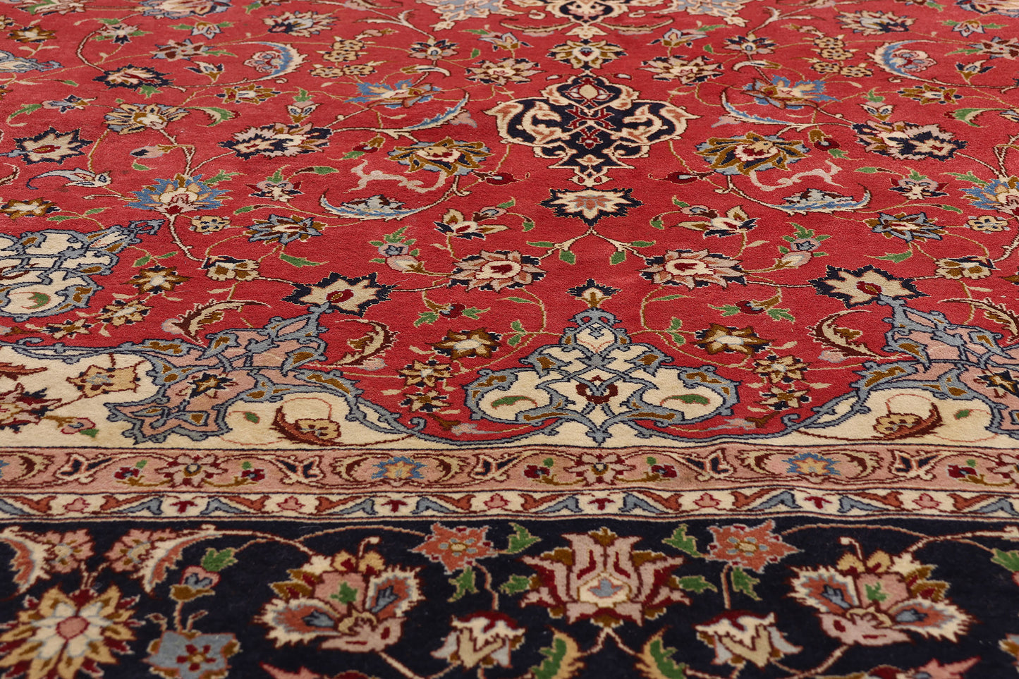 7 x 10 - Red Vintage Tabriz Rug - 79441