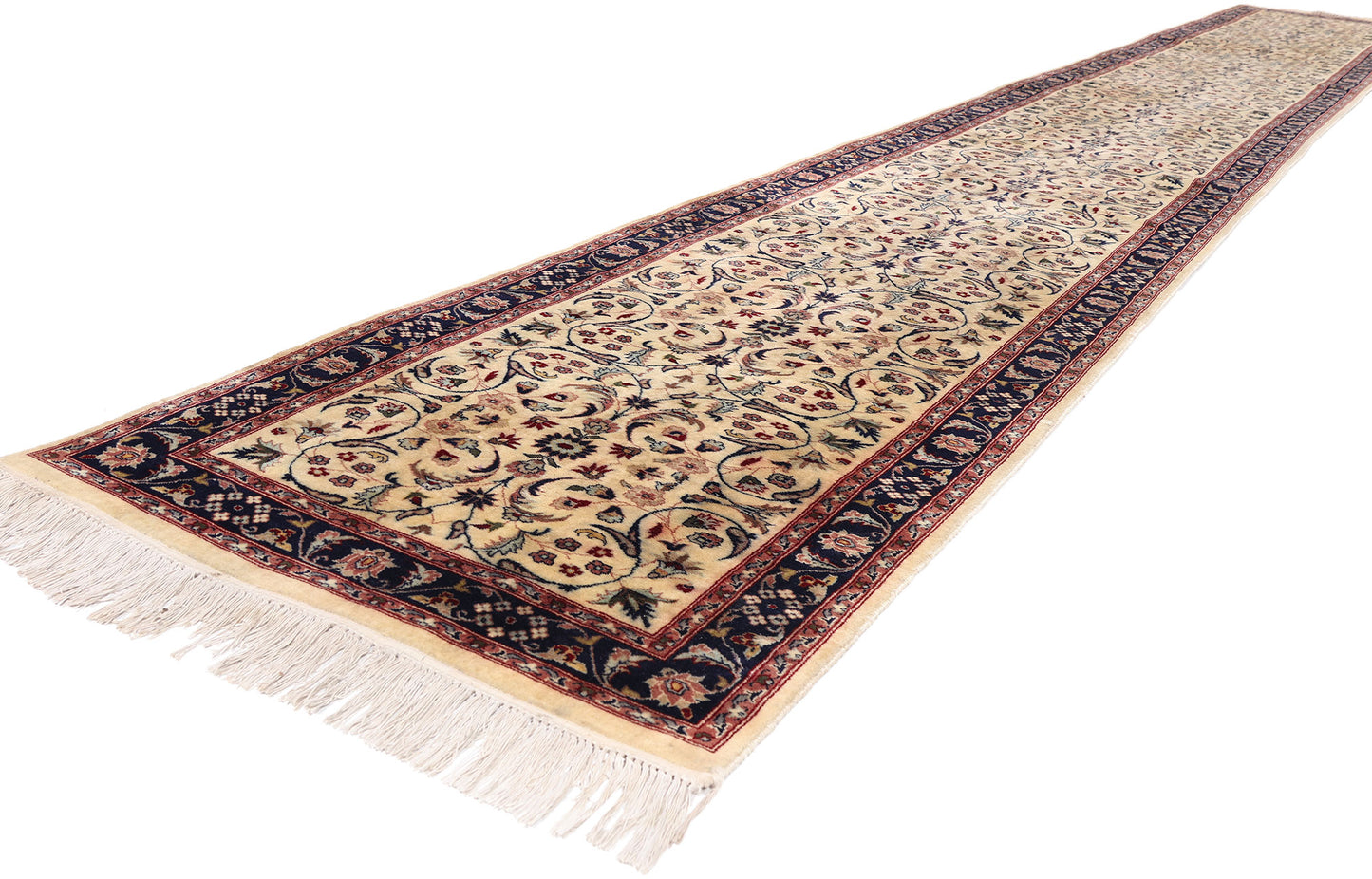 2 x 20 - Ivory Vintage Tabriz Rug - 79442