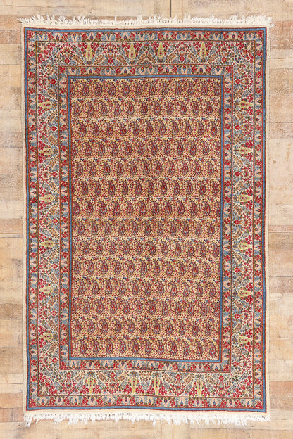 5 x 8 - Ivory Antique Kerman Rug - 79443