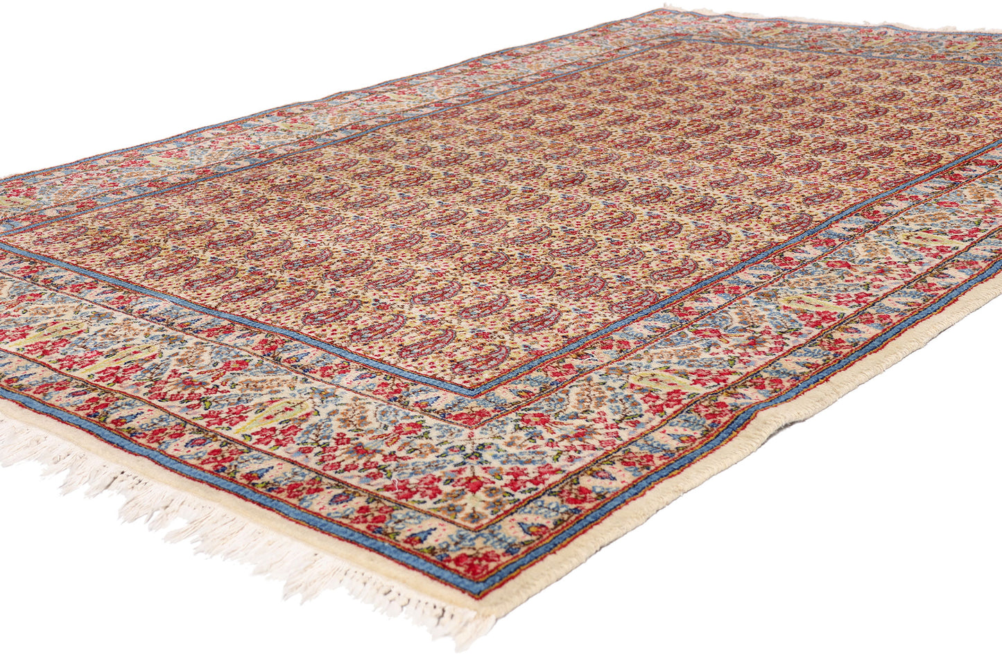 5 x 8 - Ivory Antique Kerman Rug - 79443