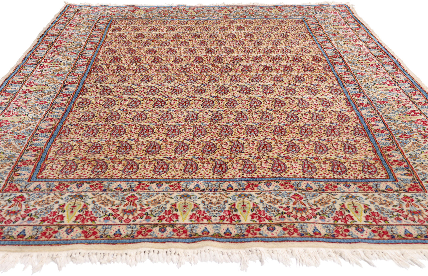 5 x 8 - Ivory Antique Kerman Rug - 79443