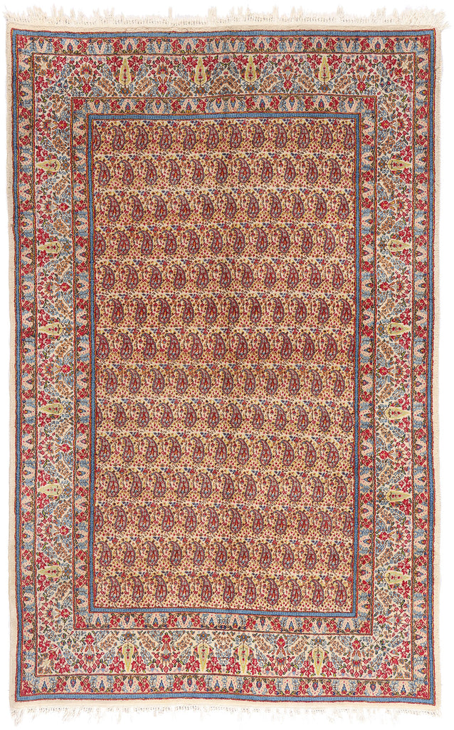 5 x 8 - Ivory Antique Kerman Rug - 79443