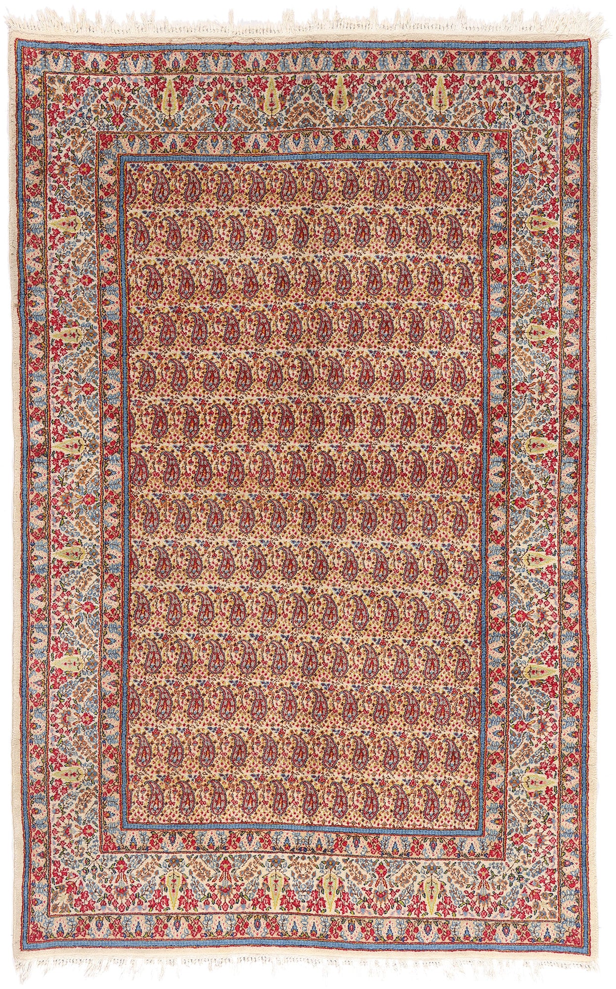 5 x 8 - Ivory Antique Kerman Rug - 79443
