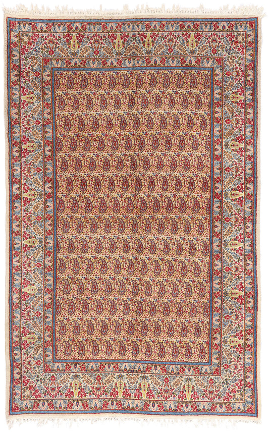 5 x 8 - Ivory Antique Kerman Rug - 79443