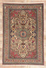 5 x 7 - Ivory Vintage Ardabil Rug - 79444